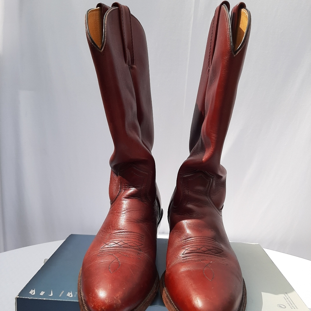 VINTAGE 1980s FRYE MEN'S LEATHER WESTERN COWBOY